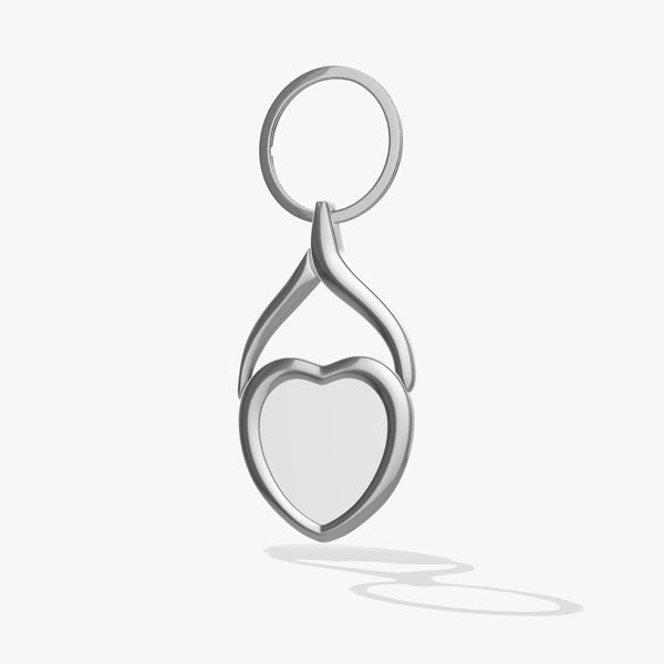 Heart Silver Keyring